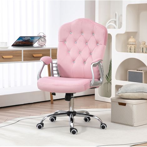 Ergonomischer rosa Bürostuhl, höhenverstellbar, Wippfunktion, 120 kg HAVRYA (1/5)