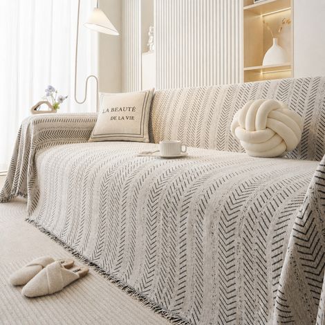 Jeté de canapé en chenille motif chevrons noir 180x380 cm noir 180 380cm 30 × 30 × 8 cm 1,75 kg – Livraison gratuite