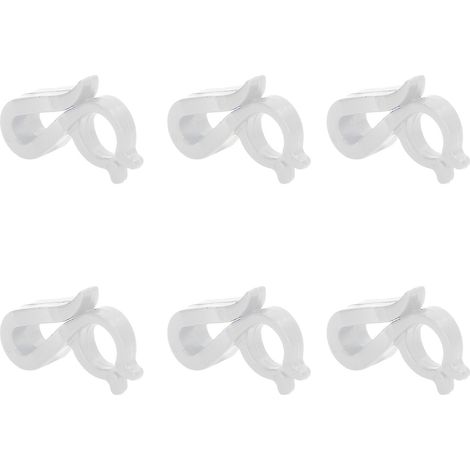 Clips pour guirlandes lumineuses de Noël en plastique, crochets pour guirlandes féériques, crochets de Noël, accessoires pour guirlandes lumineuses de Noël, clips blancs pour guirlandes lumineuses de (1/5)