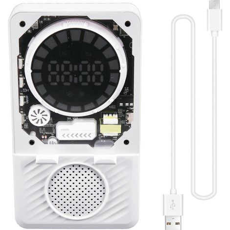 Kabelloser Bluetooth-Telefonhalter mit induktiver Audiofunktion, Lautsprecher und mehrfarbiger RGB-Umgebungsbeleuchtung faltbarer Tischwecker (1/5)