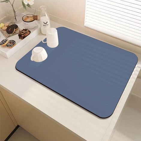 Tapis égouttoir de Cuisine, à Vaisselle antidérapant, pour comptoir Boire Animaux Compagnie(Lac Bleu,40 x 50cm) Lac Bleu 50 40 cm'50 x 40 cm Lac Bleu'Lac Bleu'50 x 40 cm (1/5)