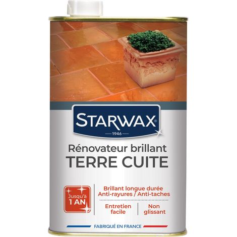Rénovateur brillant protecteur pour tomettes et terres cuites 1L incolore
1L STARWAX