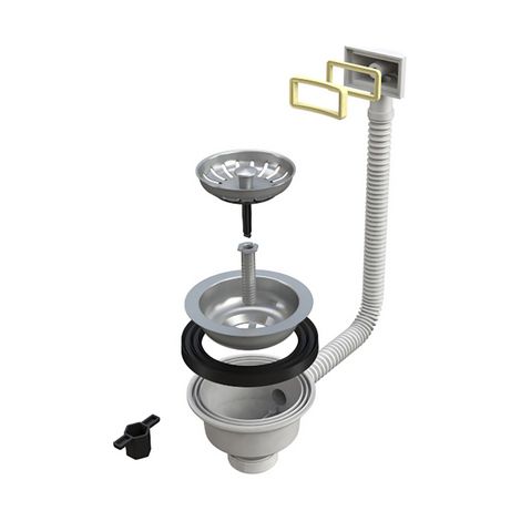 PILETTA PER LAVELLO CUCINA- Con troppopieno rett. s/grigli- BONOM- pezzi 1