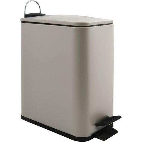 Poubelle à pédale Inox ERIK 5L Taupe mat Spirella - Poubelle à pédale Inox ERIK 5L Taupe mat Spirella (1/4)