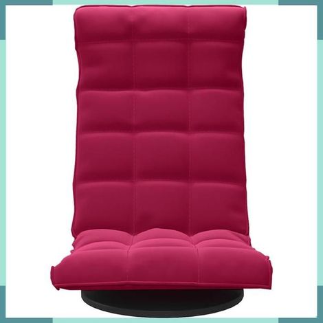 336569 Chaise de sol pivotante Rouge bordeaux Velours (1/5)