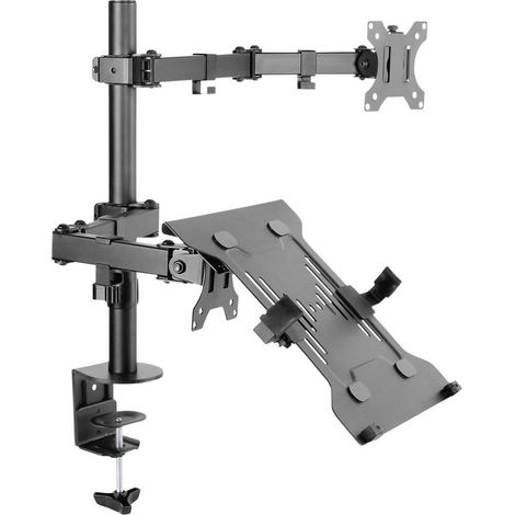 SpeaKa Professional SP-MM-302 Supporto per monitor 2 Display: (s) 33,0 cm (13) - 81,3 cm (32) Nero Ruotabile, Regolab (1/5)