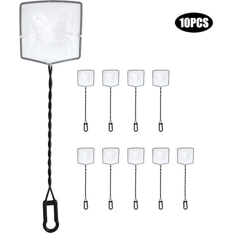 Lot de 10 pièges à épuisette noirs de 12,7 cm pour aquarium, accessoire indispensable (1/5)