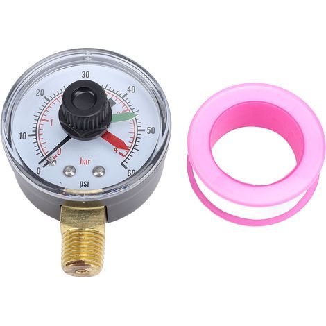 Manomètre Remplacement DN8 – Filetage Mâle Eau avec Cadran pour Hayward ECX271261, Mesure Précise Pression Filtration (1/5)