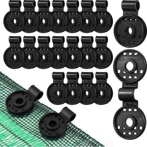 Pinces de Fixation pour Toile D'ombrage Jardin, Lot de 50 Clips Robustes et Légers pour Filets de Protection Solaire, Fixation Sécurisée pour Parasols, Auvents et Voiles D'ombrage (1/5)