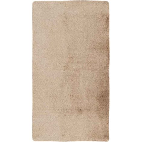 Tapis de Bain Fait à la Main "Rabbit" Beige 50 x 90 cm (1/5)
