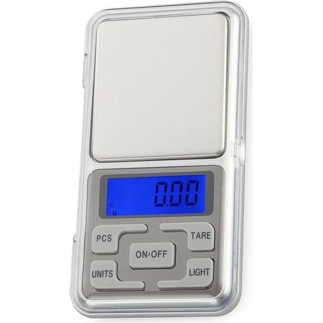 Balanza Digital De Cocina - Capacidad 500 G - Precisión 0,1 G - Pantalla LCD Azul - Función PCS Para Conteo De Piezas - Plataforma De Acero Inoxidable (1/5)