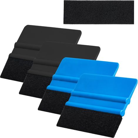 Lot de 4 racloirs avec bord en feutre pour films, film de voiture, film de meubles (1/5)