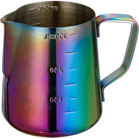Crèmeur À Café En Acier Inoxydable - 360 Ml - Tasse À Mesurer Graduée Intérieure Et Extérieure - Pour Lait Et Crème - 1 Pièce (1/5)