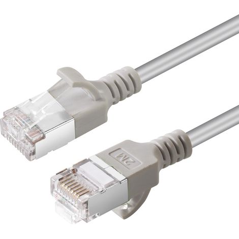 MicroConnect CAT6A U-FTP Slim LSZH Netzwerkkabel 0,50m Grau, V-FTP6A005-SLIM