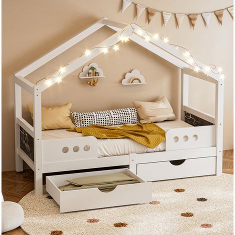 CHICFURN lit coffre hydraulique tête de lit haute avec LED et ports USB Type C 180 x 200 cm gris (1/5)