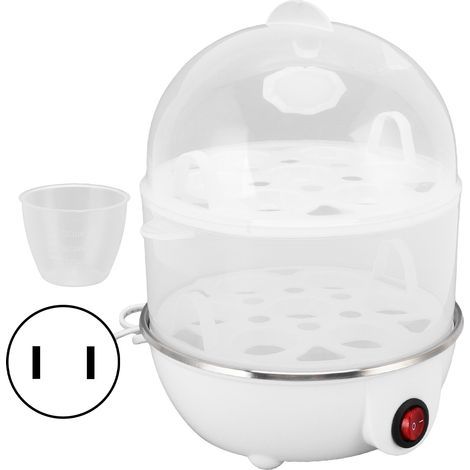 Cuiseur à œufs domestique 350W 2 étages 14 œufs par cycle arrêt automatique sécurisé durable cuiseur à œufs en PP avec gobelet doseur (1/5)