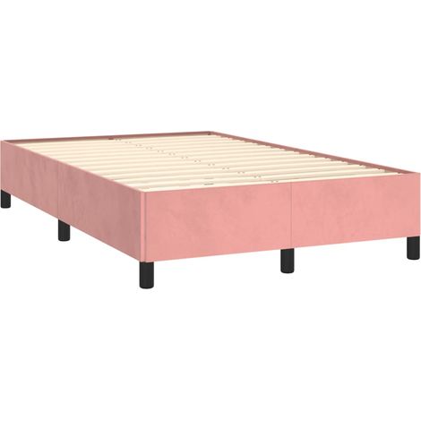 vidaXL Cadre de lit sans matelas rose 120x190 cm velours