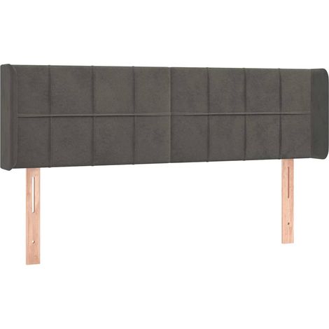 Maison Exclusive - Cabecero de terciopelo gris oscuro 147x16x78/8 (1/5)