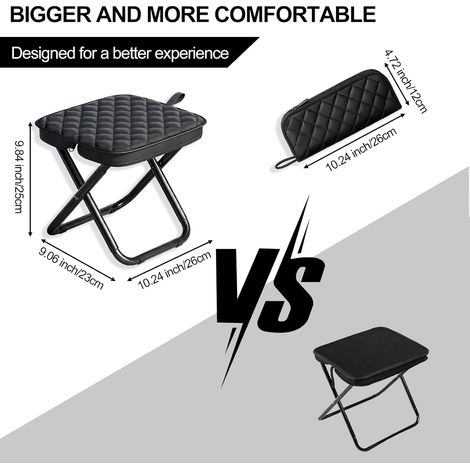 Tabouret Pliant Léger avec Sac de Transport, Chaise Pliante pour Extérieur Pêche Pique-Nique Voyages (1/4)