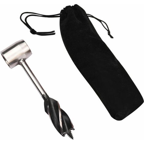 Outil de survie 4 flûte à main tarière clé Bushcraft Scotch Eye tarière à main perceuse pour le travail du bois Camping bois de chauffage fendre sac en tissu (1/5)