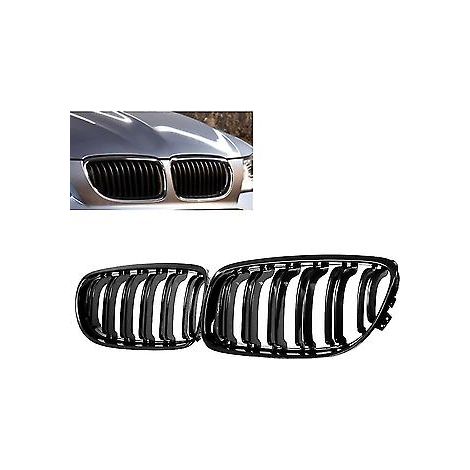 1 Paar Frontgrill, glänzend schwarz, Lufteinlassgitter für BMW E90 3er Limousine/Kombi 2009 - 2011