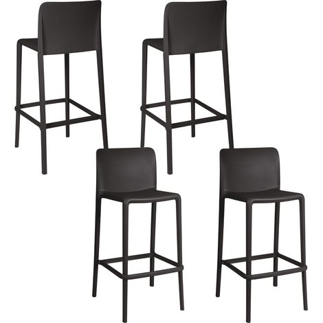 Tabourets de bar d'extérieur avec repose-pieds (lot de 4) - EOLE (1/5)