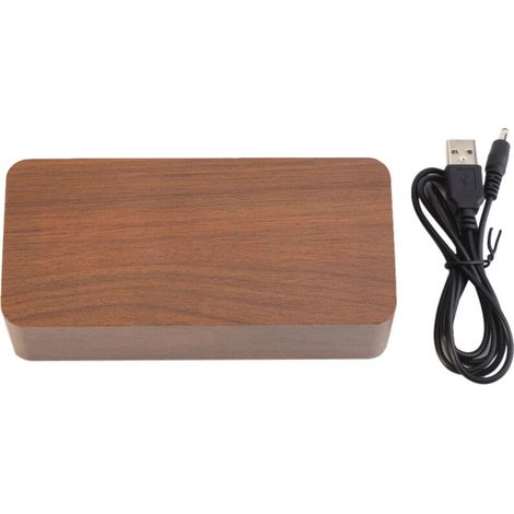 Elektronischer Wecker aus Holz mit LED-Beleuchtung, Temperaturregelung, Tischmodell 1