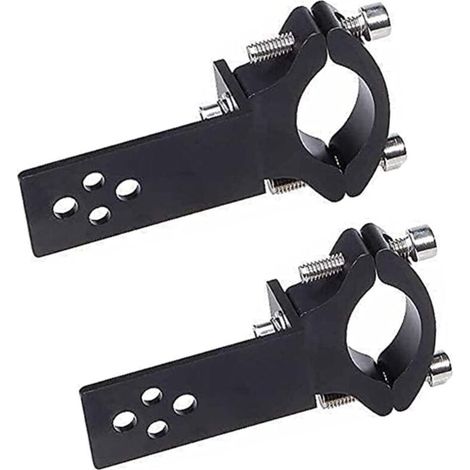 Set mit 2 Motorrad-Gabelrohrschellen – Horizontale/vertikale Montage – LED-Lichtleistenbefestigung – 22 mm–36 mm