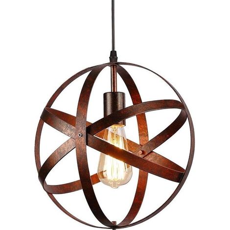 Suspension Vintage E27 Industrielle Éclairage de Plafond en Métal pour Restaurant Bar Salle à Manger Luminaire 30cm (1/5)