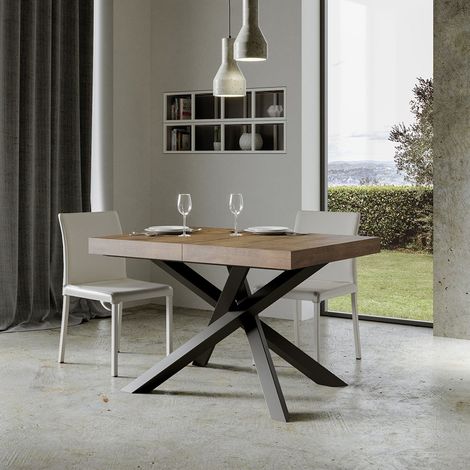 Ausziehbarer Tisch 90x130/234 cm Gestell Volantis Walnuss Anthrazit (1/5)