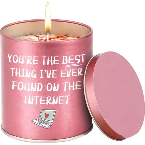 Candela profumata in regalo - Design a quaderno rosa