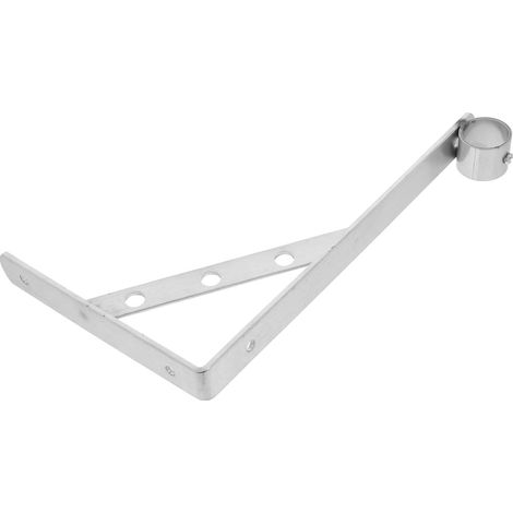 Support de barre de douche en acier inoxydable avec fixation triangulaire, barre de fixation murale multifonctionnelle (1/5)