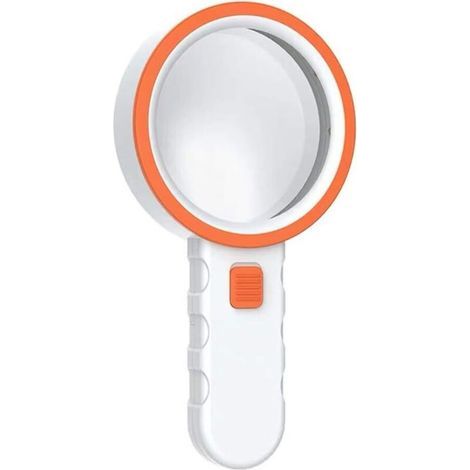 pair 30X Loupe Grossissante LED Loupe De Lecture Verre Optique Double Loupe Grossissante Antidérapant Loupe pour Le Journal, Le Bijoutier Et Les Travaux Manuels Loupe Lecture (Couleur : Blanc)-Fei Yu