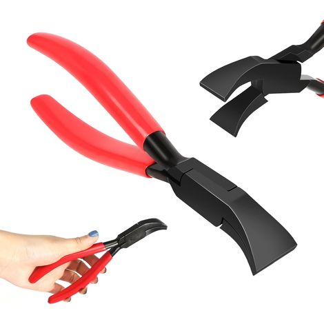 Falzzange 45°, Abkantzange Blechzange Breit 22 mm, Biegezange Falzzange Abfalzen Werkzeug mit Rutschfestem Griff Dachdecker Werkzeug für Biegen Glätten von Blechen(Rot) (1/5)