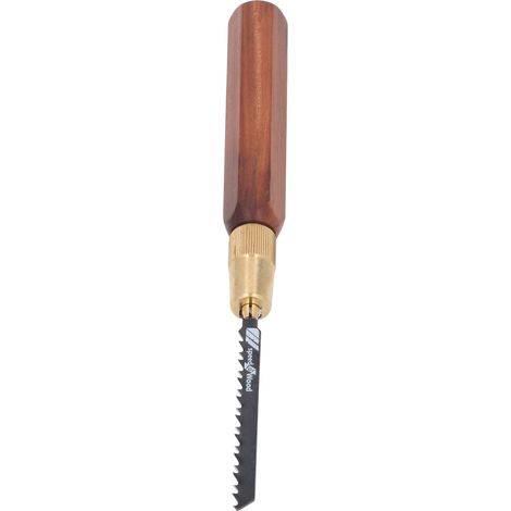 Kit scie à main manche hexagone en palissandre et 5 lames scie sauteuse amovibles pour menuiserie (1/5)