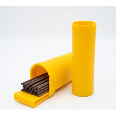 Caja de almacenamiento para electrodos de soldadura (amarillo anaranjado, con cinturón) (1/5)