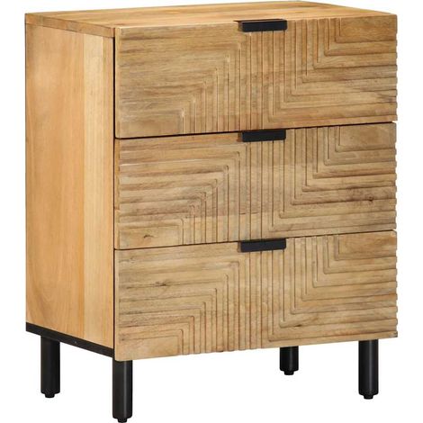 Bedside Cabinet Brown 50x33x62 cm Solid Wood Mango vidaXL (1/5)