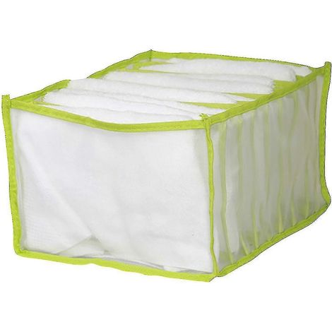2 pièces Organisateur de vêtements lavable à 7 compartiments pour jeans et leggings, boîte de rangement (36x17x12cm)/(36x25x20cm)
