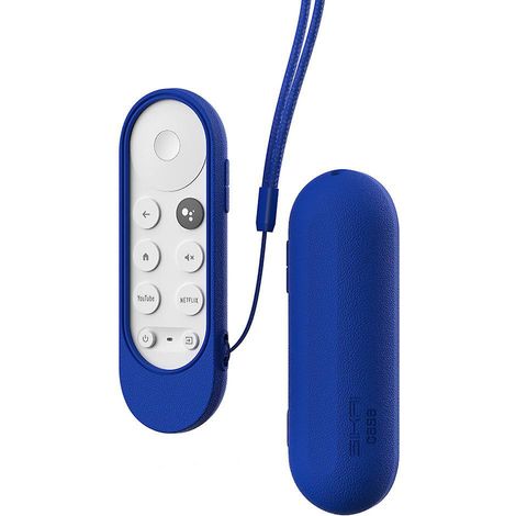 bleu-housse Coque En Silicone Pour 2020 Tv Tlcommande Vocale, Antidrapage, Antisismique, Lavable, Etui De Protection Pour Google Tlcommande (1/5)