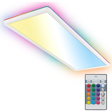 LED Panel 58x20 cm - 22W, 3000lm, dimmbar, Fernbedienung, CCT, RGB, weiß
