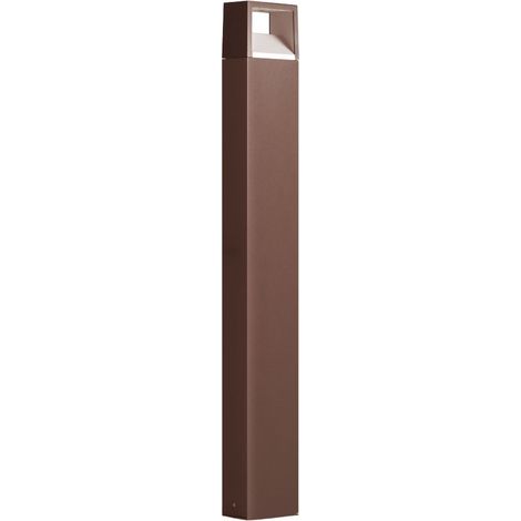 Borne D'Éclairage Ges1162 En Aluminium Moulé Sous Pression 9W Led, Interrupteur Cct 3000K/4000K/6500K, Ip54, Finition Marron - Gealuce (1/2)