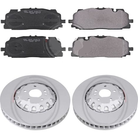 KIT FRENI ANTERIORI compatibile con AUDI A8 (4N2,4N8) - DISCHI + PASTIGLIE OEM: FDB4967 / 18569 , 18685 /SOSTITUZIONE DIRETTA/BASSA POLVERE/SILENZIOSO