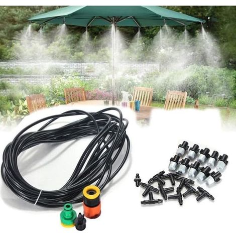 Système d'irrigation de 10 m (33 pi) Système de brumisation extérieur Système de refroidissement Kit de refroidissement de patio [334] (1/4)