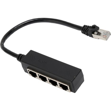 Cavo splitter Ethernet RJ45, adattatore splitter da uno a quattro porte Ethernet, splitter RJ45 in ABS PCB per laptop.