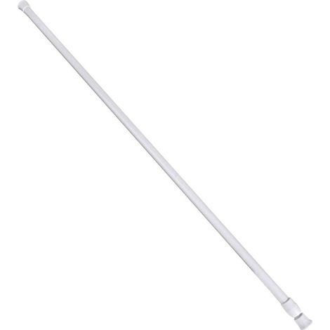 Tringle à rideaux télescopique, tringle à tension pour armoire, tringle à rideaux en plastique réglable, extensible, sans perçage, longueur facilement réglable (blanc, 60-110) (1/5)