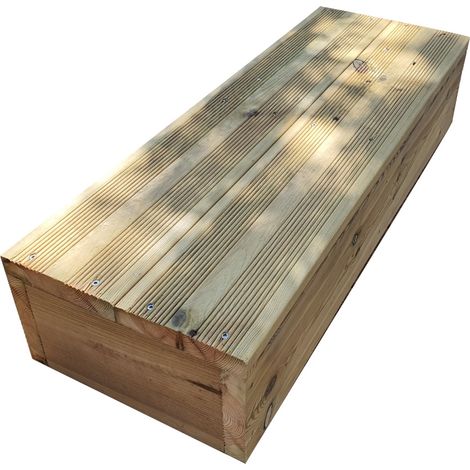 Blockstufen Holz modulierbar-2 Bretter B160cm H17cm