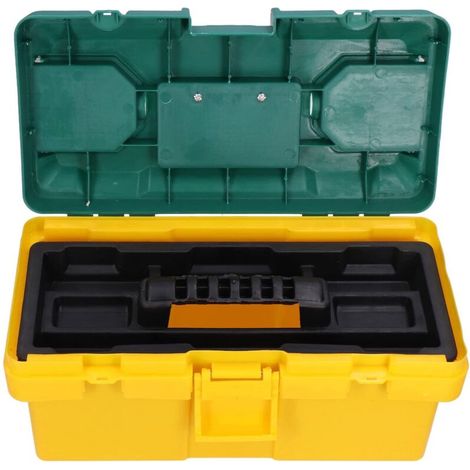 PP Car Tool Box, Portable Storage Case with Removable Tray, Small Parts Case for Tools, Cars, Hardware, Electricians (17 inches) (1/4)