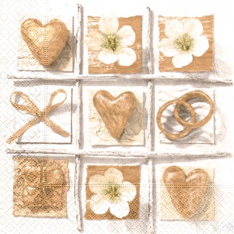 Tovaglioli da matrimonio, 33x33 cm, 20 pezzi, 1 confezione