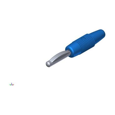 Fiche banane mâle Ø de la broche: 4 mm SKS Hirschmann VON 20 930047102 bleu 1 pc(s) D27463 (1/2)