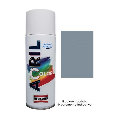 SMALTO SPRAY ACRIL COLOR AREXONS - GRIGIO ARGENTO RAL 7001 ML 400- 6 pezzi